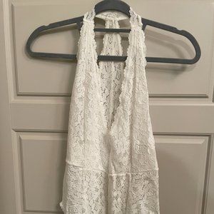 Free People - Medium M - White Lace Bodysuit